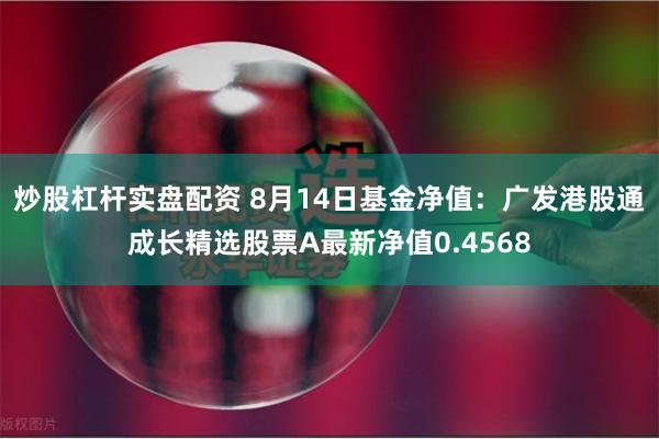 炒股杠杆实盘配资 8月14日基金净值：广发港股通成长精选股票A最新净值0.4568