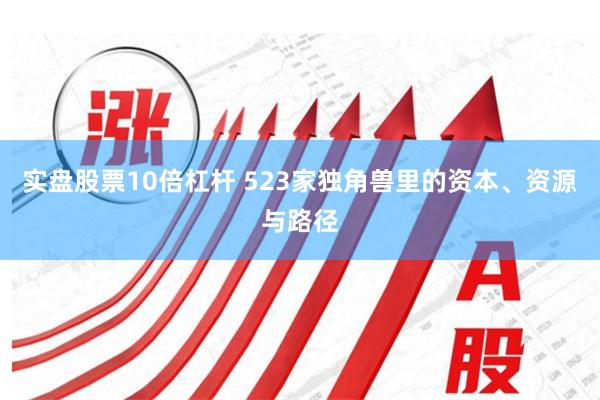 实盘股票10倍杠杆 523家独角兽里的资本、资源与路径